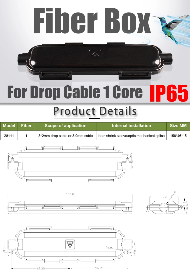 Gcabling Odn 1 Core FTTH Fiber Optic Protection Box IP65 Fiber Optic Termination Box Fiber Optical Joint Terminal Splice FTTH Fiber Box FTTH